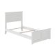 Atlantic Furniture Madison White Twin Traditional Bed w/ Matching Foot Board