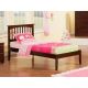 Atlantic Furniture Mission Walnut Twin XL Platform Bed w/ Open Foot Board