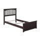 Atlantic Furniture Mission Espresso Twin XL Traditional Bed w/ Matching Foot Board