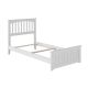 Atlantic Furniture Mission White Twin XL Traditional Bed w/ Matching Foot Board
