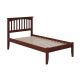 Atlantic Furniture Mission Walnut Twin Platform Bed w/ Open Foot Board