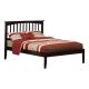 AFI Mission Espresso Full Platform Bed with Open Foot Board