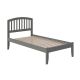 AFI Richmond Twin XL Platform Bed with Open Foot Board in Grey