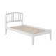AFI Richmond White Twin Platform Bed with Open Foot Board