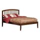 Atlantic Furniture Richmond Walnut Full Platform Bed w/ Open Foot Board