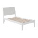 AFI Portland White Twin XL Platform Bed with Open Foot Board