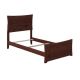 Atlantic Furniture Metro Walnut Twin XL Traditional Bed w/ Matching Foot Board
