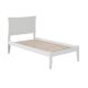 Atlantic Furniture Metro White Twin Platform Bed w/ Open Foot Board