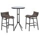 3-Piece Steel Outdoor Bistro Bar Set