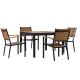 MOD Asher 5-Piece Faux Wood Outdoor Dining Set w/ 43 in. Table