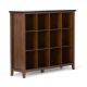 Simpli Home Artisan Solid Wood 48inch x 57inch Russet Brown Contemporary 12-Cube Storage