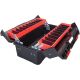 Big Red 19 in. Plastic Foldable Portable Tool Box with Storage Dividers