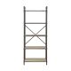 Acme Furniture 63-inch Sandy Gray/Oak Metal 5-shelf Etagere Bookcase w/ Open Back