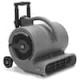 B-Air 1/2 HP Air Mover for Janitorial Water Damage Restoration Stackable Carpet Dryer Floor Blower Fan with Handle Grey