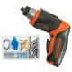 BLACK DECKER 4-Volt MAX Lithium-Ion Cordless Rechargeable Pivot Screwdriver with Charger and Accessories