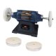 POWERTEC 6 in. Heavy-Duty Bench Buffer with 2 Extra Thick Spiral Sewn Buffing Wheels