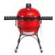 Kamado Joe Big Joe II 24 in. Charcoal Grill in Red with Cart, Side Shelves, Grate Gripper, and Ash Tool