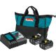 Makita 18 Volt LXT Lithium-Ion 4.0 Ah Battery and Rapid Optimum Charger Starter Pack