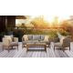 Mōd Blake 4-pc Wicker Patio Conversation Deep Seating Set w/ Gray Cushions