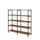 Benjara Rustically Designed 63-inch Brown Wood 4-shelf Standard Bookcase w/ Open Back