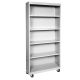 Sandusky 78inch Dove Gray Metal 5-shelf Cart Bookcase w/ Adjustable Shelves
