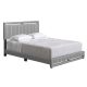 Rest Rite - Shayne Gray Faux Leather King Upholstered Platform Bed Frame