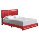 Rest Rite Shayne Red Faux Leather Queen Upholstered Platform Bed Frame