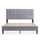 Brookside Tara Gray Stone Full Square Tufted Upholstered - Platform Bed