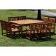 Amazonia Milano Deluxe 9 pc Eucalyptus Wood Square Patio Dining Set