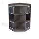 Badger Basket Corner Cubby Storage Unit with Four Reversible Baskets - Charcoal
