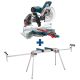 Bosch 15 Amp Corded 10 in Dual-Bevel Sliding Glide Miter Saw with 60-Tooth Carbide Saw Blade and Bonus Folding-Leg Stand
