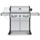 Broil King Baron S 590 Pro IR 5-Burner Natural Gas Grill in Stainless Steel with Infrared Side Burner and Rear Rotisserie Burner