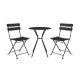 Cosco 3-pc Steel Outdoor Patio Bistro Set in Black