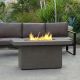 Real Flame Ventura 50inch x 24inch Rectangle Fiber-Concrete Propane Fire Pit in Glacier Gray w/ Natural Gas Conversion Kit