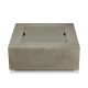 Real Flame Aegean 36 in x 15inch Square Steel Propane Fire Pit Table in Mist Gray w/ NG Conversion Kit