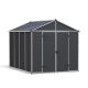 CANOPIA Rubicon 8 ft x 10 ft Dark Gray Polycarbonate Garden Storage Shed 77 2 sq ft