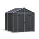 CANOPIA Rubicon 8 ft x 8 ft Dark Gray Polycarbonate Garden Storage Shed 58 3 sq ft