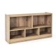 Costway 24-in. Brown Wooden 5 Shelf Children Storage Cabinet Bookcase Toy Storage Kids Rooms Classroom