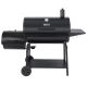 Royal Gourmet Charcoal Barrel Grill w/ Offset Smoker in Black