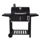 Royal Gourmet Charcoal Grill w/ 2 Side Table in Black