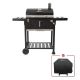 Royal Gourmet Charcoal Grill w/ 2 Side Table in Black Plus a Cover