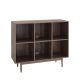 CROSLEY FURNITURE Liam 36-inch Walnut Engineered Wood 6-Shelf Accent Bookcase