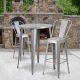 Carnegy Avenue Silver 3-pc Metal Round Outdoor Bistro Set - CGA-CH-194802-SI-HD