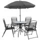 Carnegy Avenue Black Metal Patio Conversation Set (6 pc)