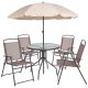 Carnegy Avenue Gray Metal Patio Conversation Set (6-pc)