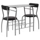 Carnegy Avenue 3-pc Black Glass Dining Table and Chair Sets