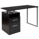 Carnegy Avenue 47 in. Rectangular Dark Ash 2 Drawer Computer Desk with File Storage