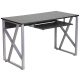 Carnegy Avenue 47.3 inch Rectangular Black Computer Desks w/ Keyboard Tray