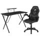 Carnegy Avenue 51.5-in. Black Gaming Desk and Chair Set