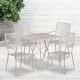 Carnegy Avenue Gray 5-pc Metal Square Outdoor Bistro Set
